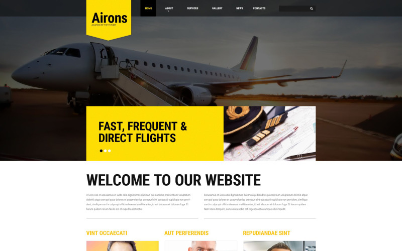 Modèle de site Web Airons