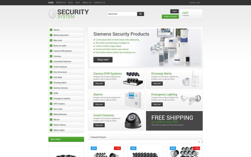 Security Responsive Shopify Theme