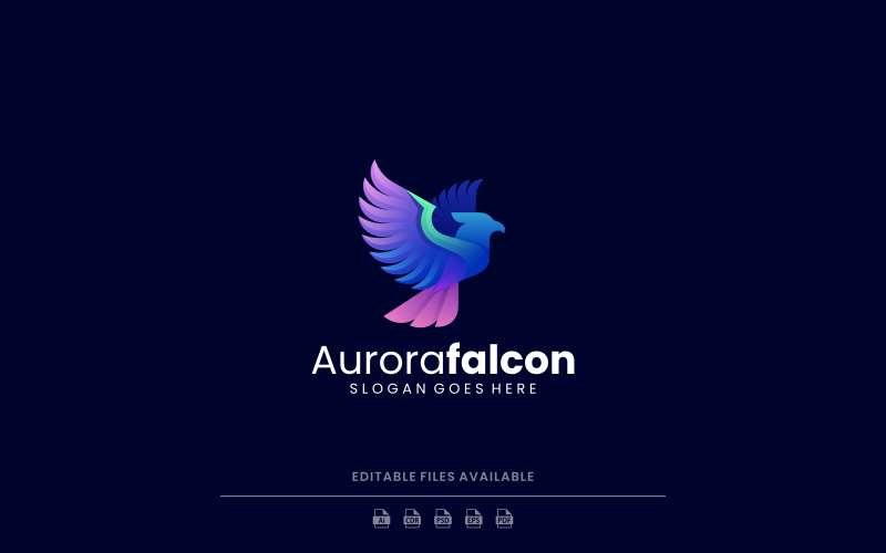 Gradient Modern Falcon Logo Design 784