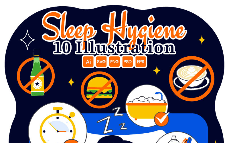 10 Sömnhygienillustrationer