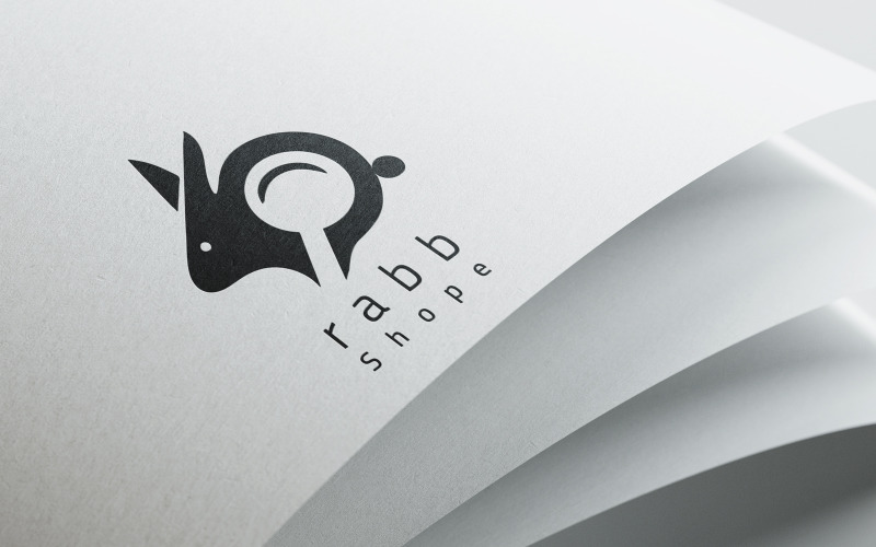 Nowy szablon logo firmy Rabb Shoppe