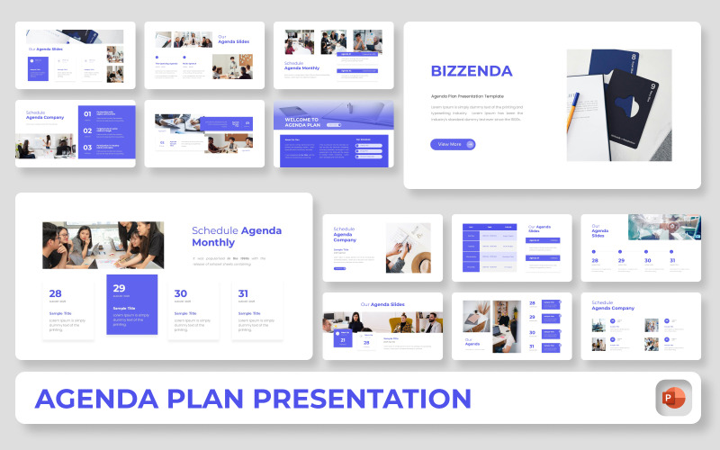 Bizzenda – Modello di presentazione PowerPoint per l'agenda