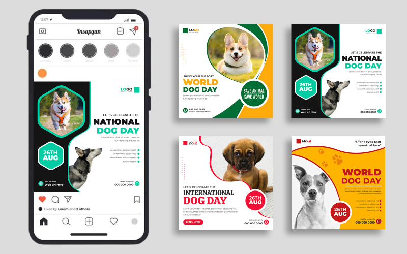 Post sui social media per la Giornata internazionale del cane, versione 2