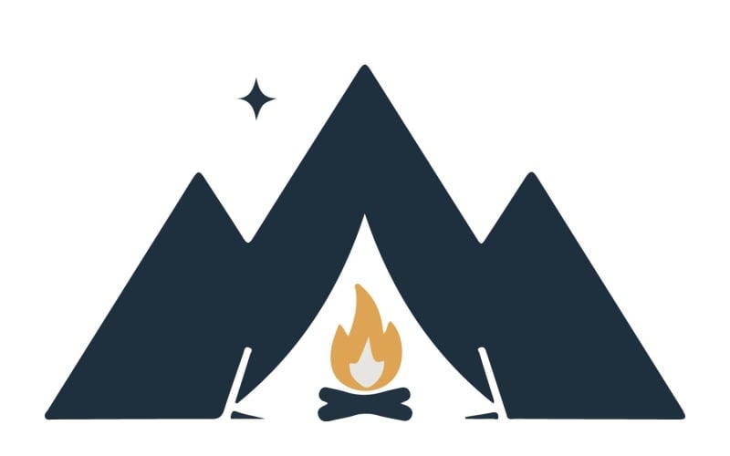 En logotypdesign för en campingplats