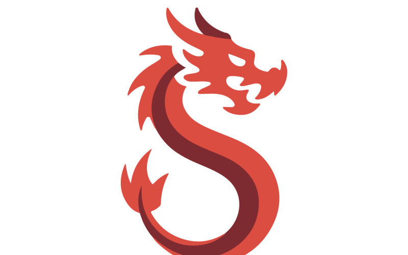 En logotypdesign för drakeillustration