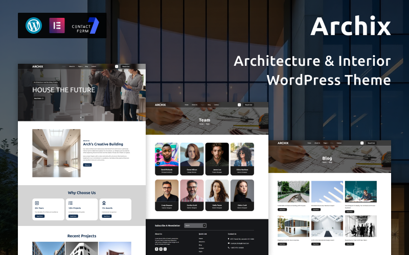 Archix – Thème WordPress pour l'architecture et la décoration intérieure modernes