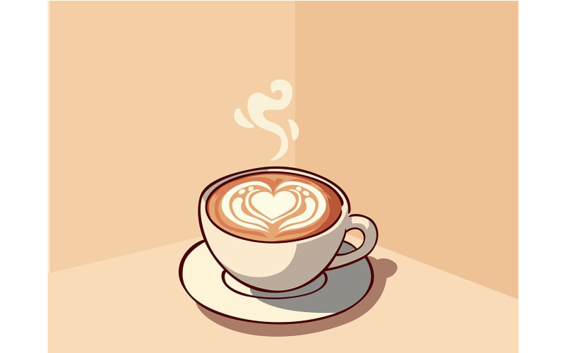 Kopp kaffe med hjärtskum
