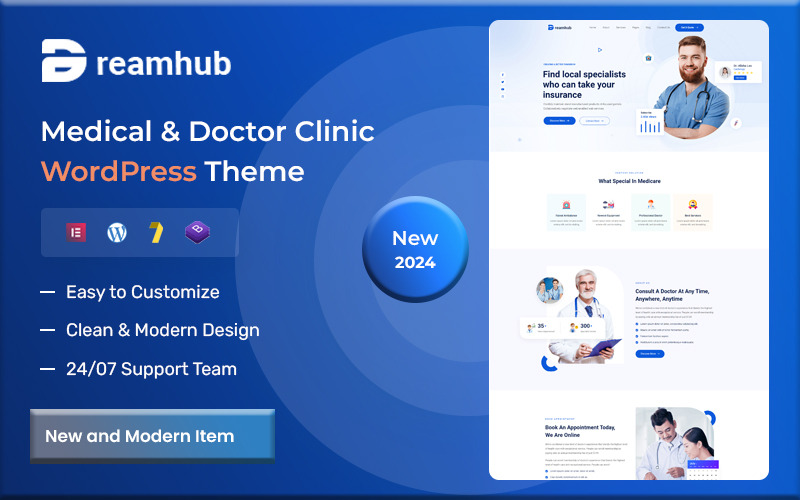 DreamHub - Tema WordPress per cliniche mediche e mediche