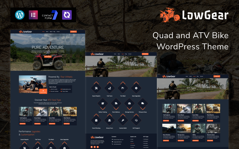 LowGear – ATV, kaland és szabadtéri sportok WordPress sablon