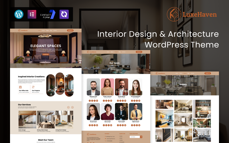 LuxeHaven – Thème WordPress pour la décoration intérieure et l'architecture