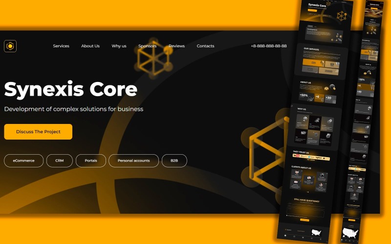 Synexis Core | IT | Utveckling | Landningssida