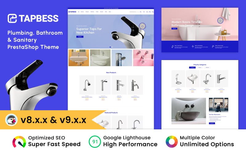 Tapbess Sıhhi Tesisat, Banyo ve Sıhhi Tesisat Prestashop Teması