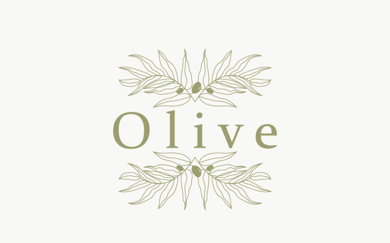 Logo oliwy z oliwek Premium Design Vector V2
