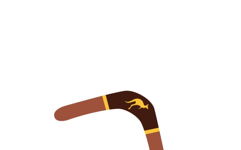 Aboriginal Boemerang Stamontwerp Vectorillustratie