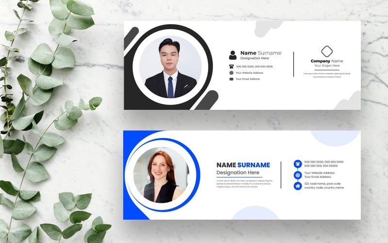 Modern Email Signature Template Design Ver-10