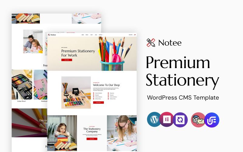 Notee — тема WordPress Elementor для магазина канцелярских товаров