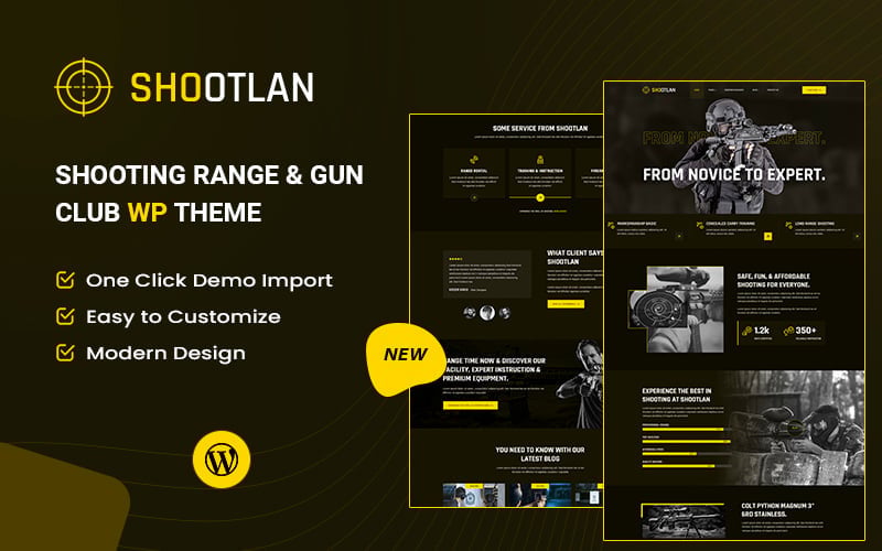 Shootlans – Lőtér és Fegyverklub WordPress Sablon