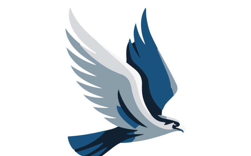 A minimalist logo design for a falcon