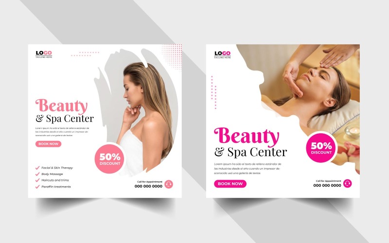 Post w mediach społecznościowych Beauty Spa, wersja 3