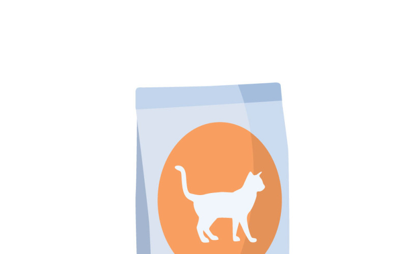Speels kattenvoerzak-icoon: speels ontwerp voor dierenbenodigdheden