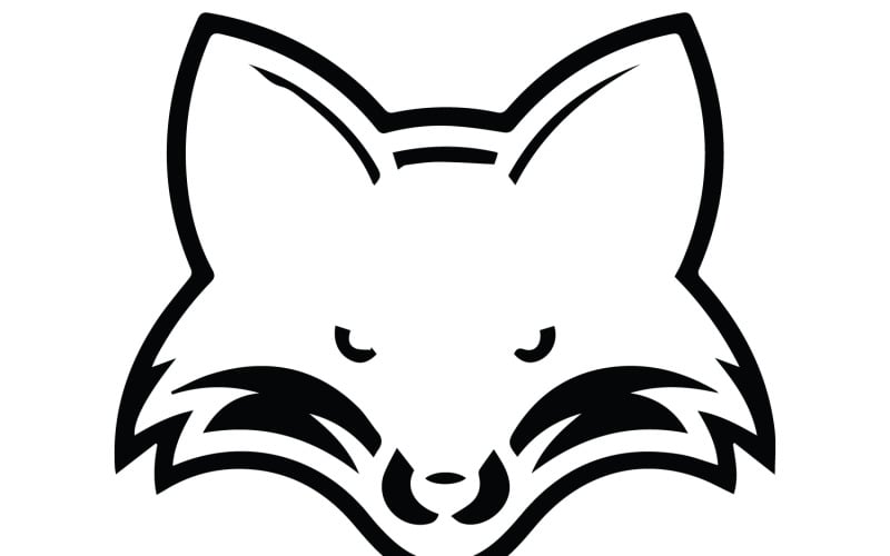 En vektorillustration av en rävdesign