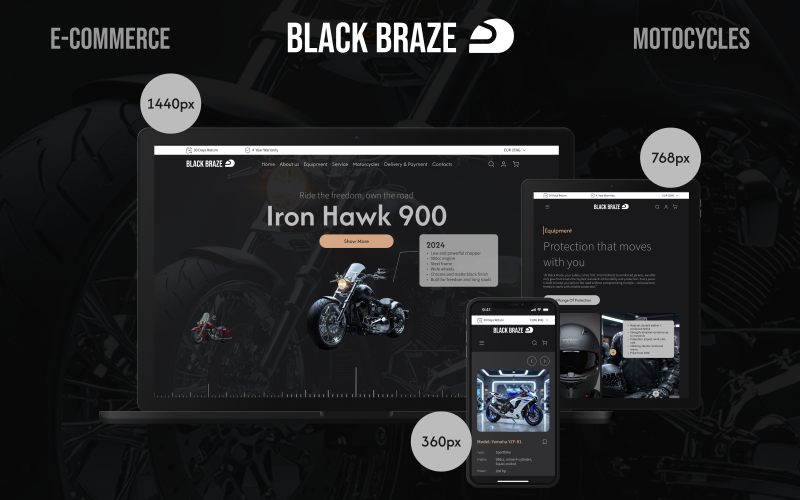 Black Braze – Motorcycle E-Commerce