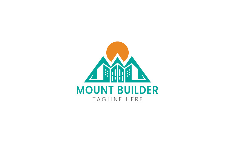 Logo di costruzione di montagne-969