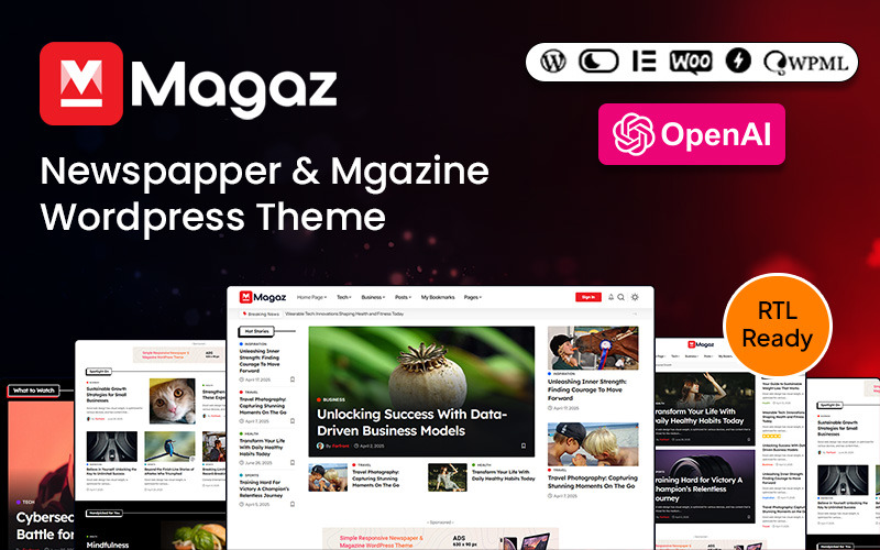 Magaz | Motyw WordPress dla bloga News Magazine