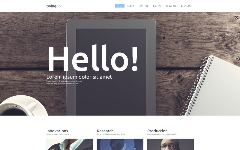 шаблон business &amp; services moto cms 3