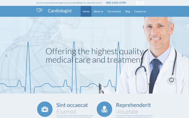 шаблон medical responsive moto cms 3