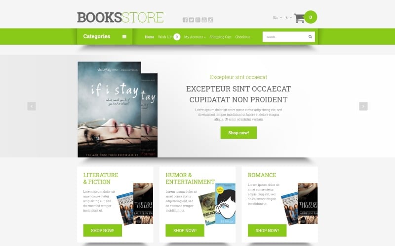 Online Literature Orders OpenCart Template
