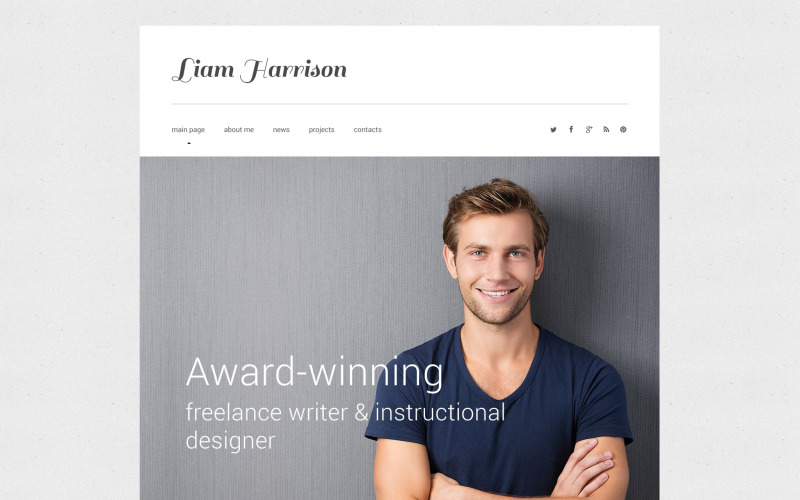Responsive Website-Vorlage für Autoren / Autoren