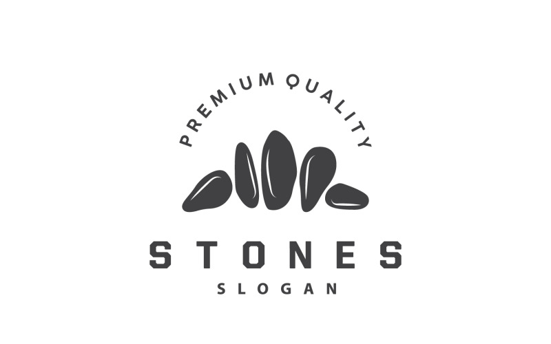Logo in pietra Premium Design Vector V10