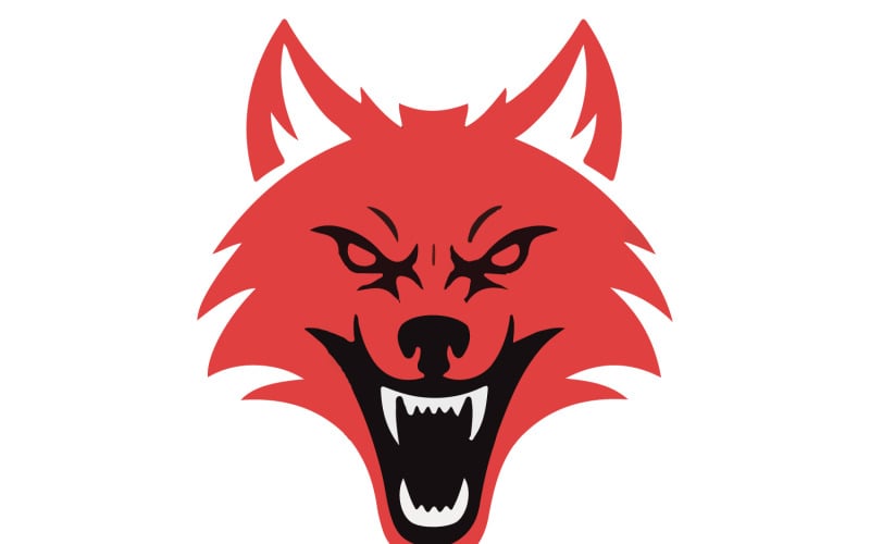 En logotypdesign för röd varg