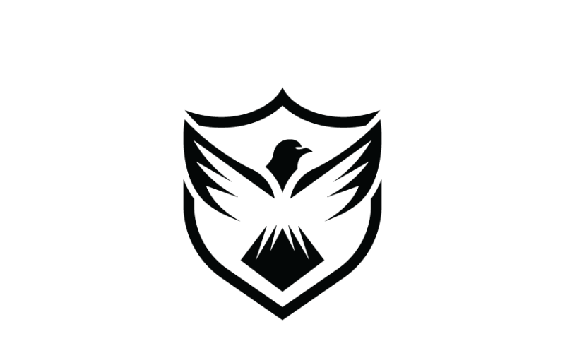 Adelaar en schild logo sjabloon
