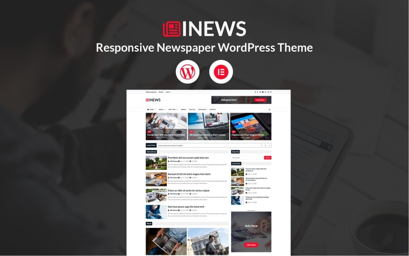Inews - Duyarlı Gazete WordPress Teması