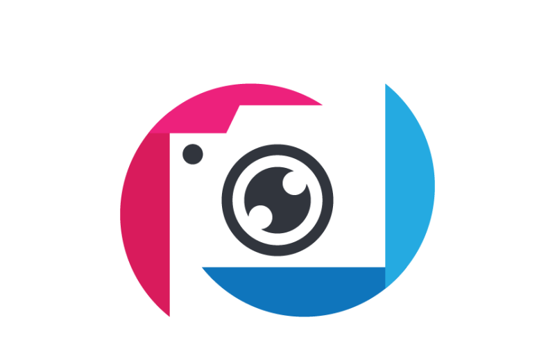 Modèle de logo d'appareil photo minimaliste