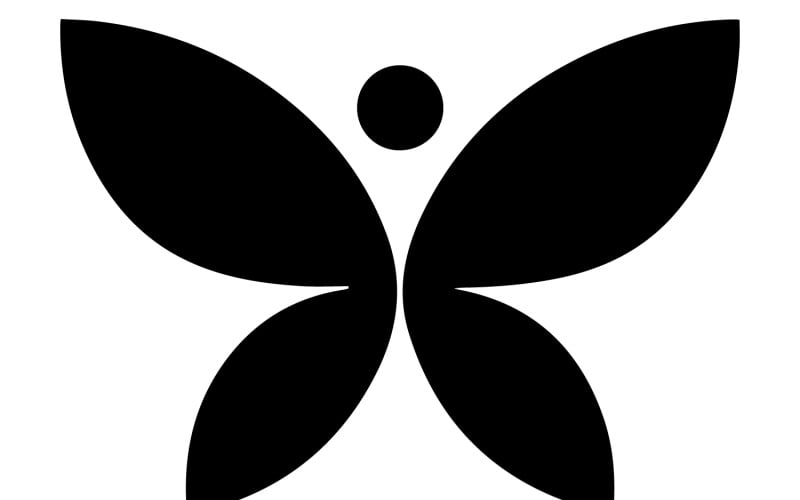 En fjäril ikon design vektor konst illustration