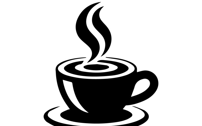 En kaffekopp ikon design vektor konst illustration