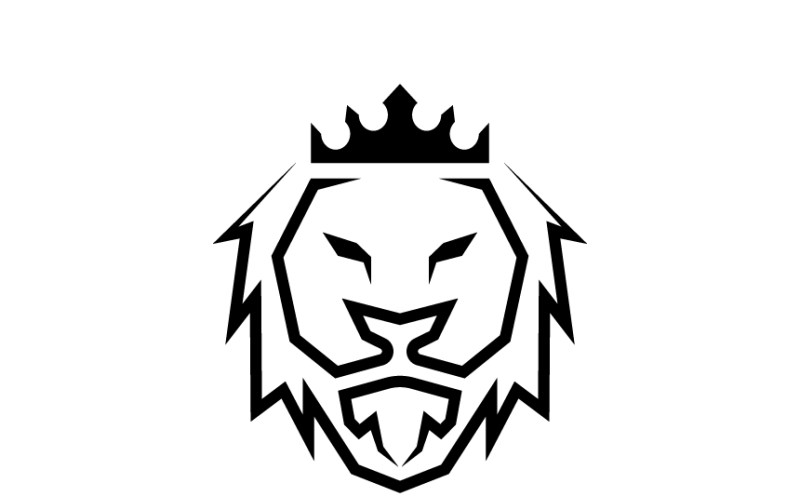Głowa lwa w koronie