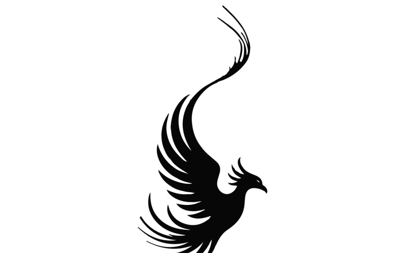 Minimalistisk logotypdesign med Phoenix