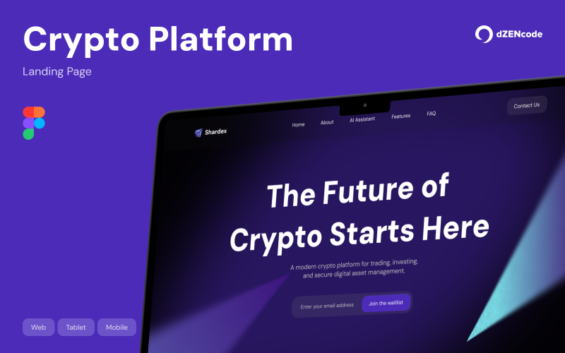 Shardex - Шаблон цільової сторінки криптоплатформи
