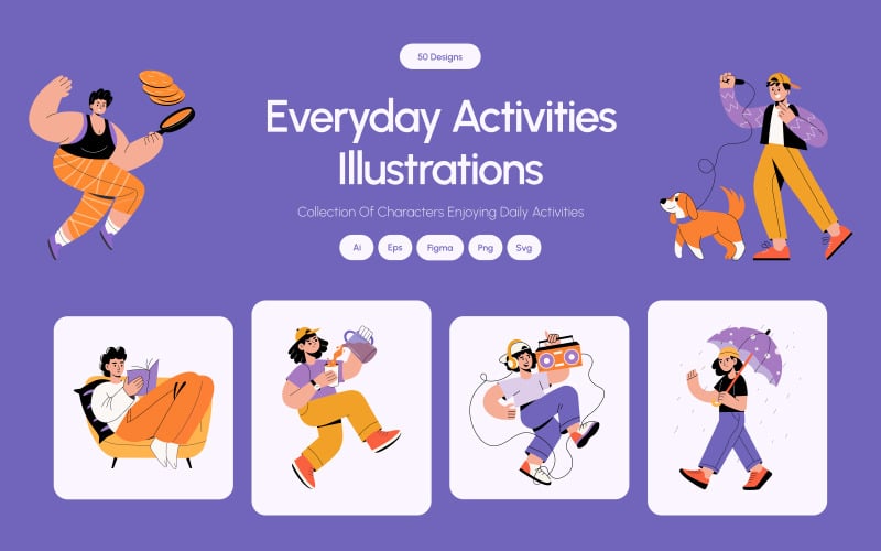 日常活动插图集