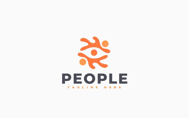 Modello di progettazione del logo People Eyes