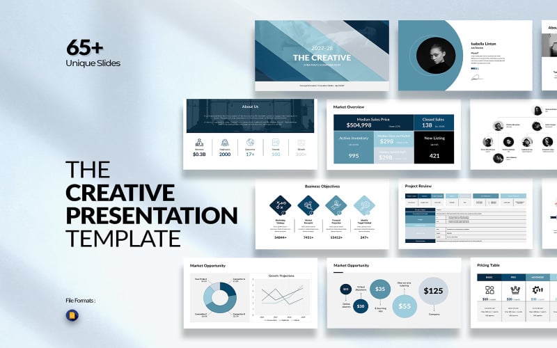 Die kreative Google Slide-Präsentationsvorlage