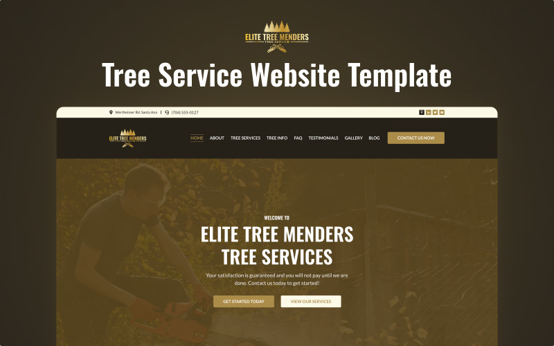 Elite Tree Menders – Шаблон Elementor для обслуговування дерев