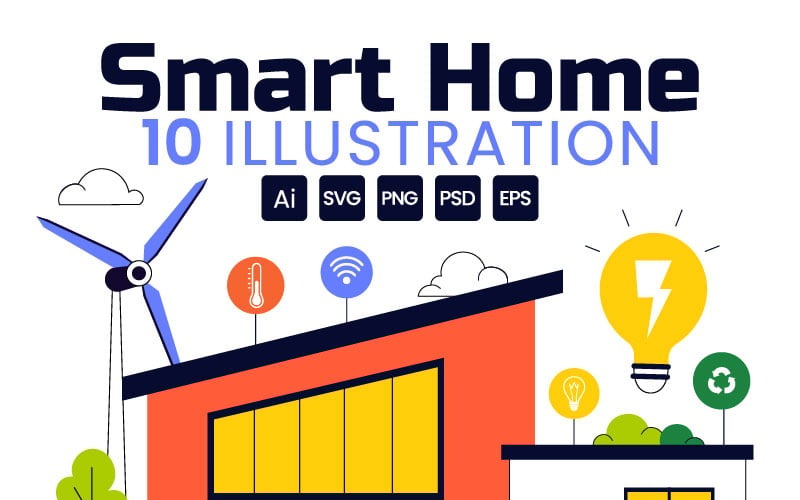 10 miljövänliga illustrationer för smarta hem