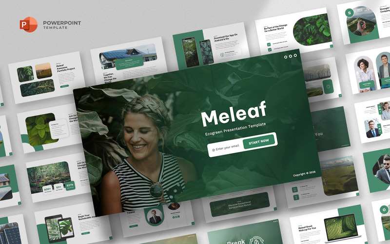 Meleaf - Modello di PowerPoint sulla sostenibilità ecologica