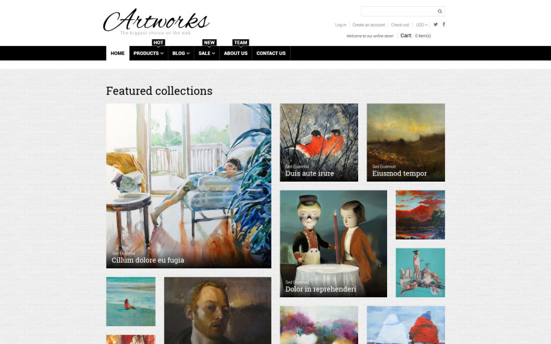 тема art responsive shopify