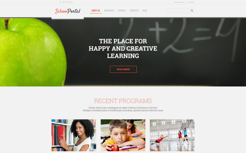 начальная школа отзывчивая тема wordpress